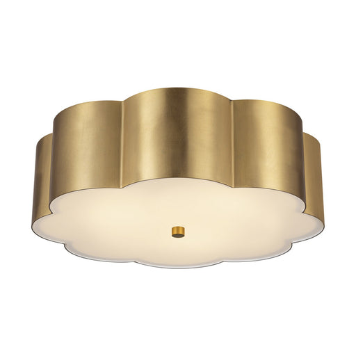 Blossom Three Light Flush Mount Brushed Gold