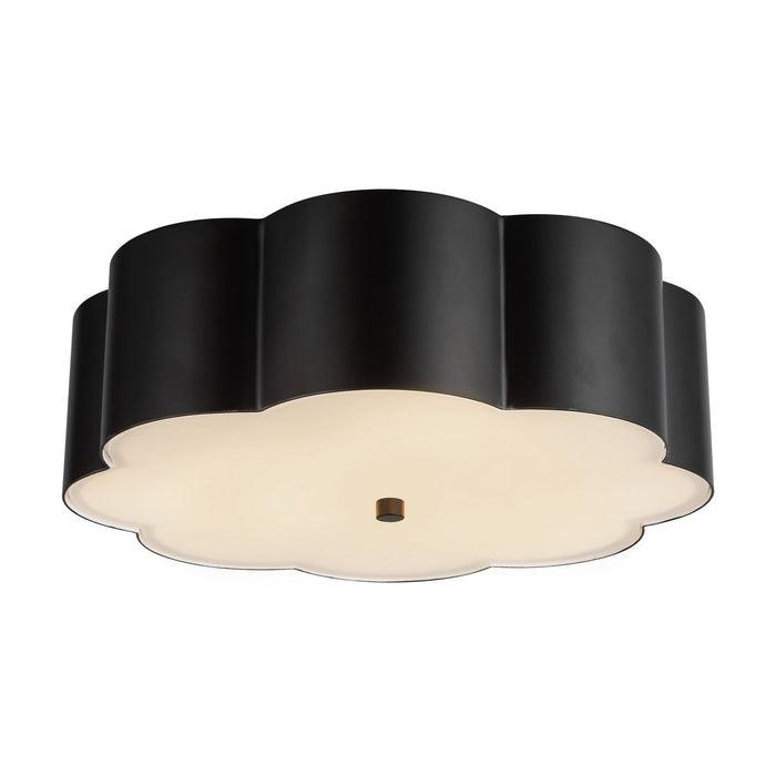 Alora - FM603314MB - Three Light Flush Mount - Blossom - Matte Black