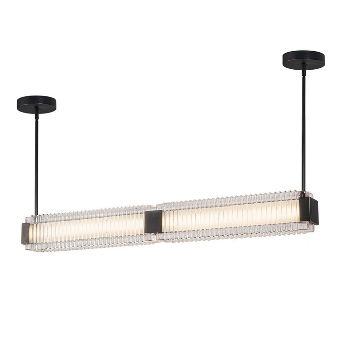 Alora - LP374247UBCR-UNV - LED Linear Pendant - Alai - Urban Bronze/Ribbed Glass