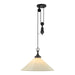 Alora - PD447120MBWL - One Light Pendant - Ellen - Matte Black/White Linen
