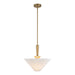 Alora - PD497016BGFW - One Light Pendant - Bridgette - Brushed Gold/Folded White