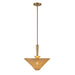 Alora - PD497016BGRA - One Light Pendant - Bridgette - Brushed Gold/Rattan