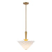 Alora - PD497016BGWL - One Light Pendant - Bridgette - Brushed Gold/White Linen