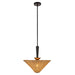 Alora - PD497016MBRA - One Light Pendant - Bridgette - Matte Black/Rattan