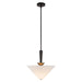 Alora - PD497016MBWL - One Light Pendant - Bridgette - Matte Black/White Linen