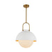 Alora - PD507216WHOP - One Light Pendant - Harper - White/Opal Glass