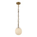 Alora - PD579107BGGR - One Light Pendant - Cherise - Brushed Gold/Glossy Ribbed Opal Glass