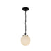 Alora - PD579107MBGR - One Light Pendant - Cherise - Matte Black/Glossy Ribbed Opal Glass