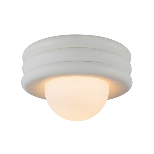 Harvey One Light Semi-Flush Mount Antique White