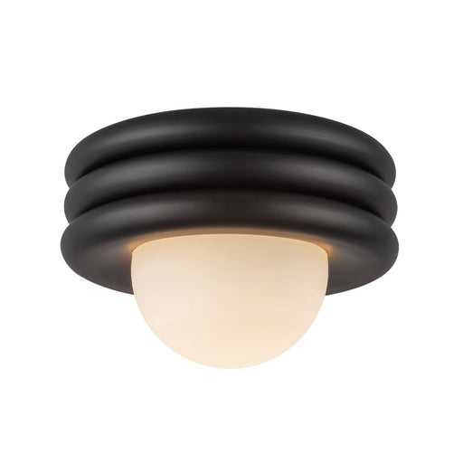 Harvey One Light Semi-Flush Mount Matte Black