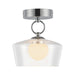 Alora - SF443308CHCL-UNV - LED Semi Flush Mount - Leota - Chrome/Clear Glass