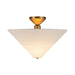 Alora - SF497016BGWL - One Light Semi-Flush Mount - Bridgette - Brushed Gold/White Linen