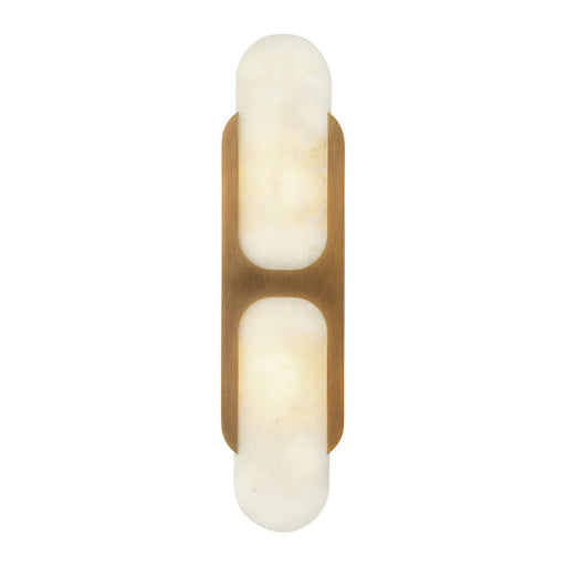 Odin Two Light Wall Vanity Vintage Brass/Alabaster
