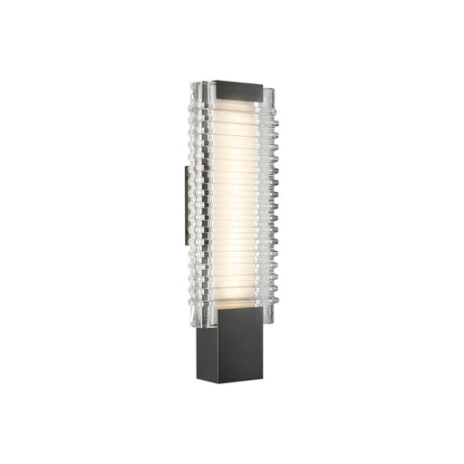 Alai LED Wall Vanity Urban Bronze/Ribbed Glass