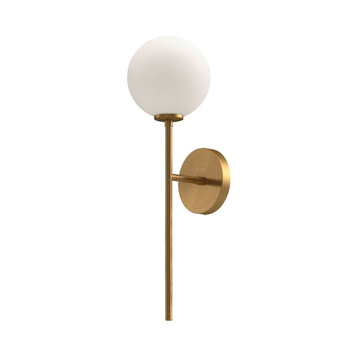Cassia One Light Wall Sconce Aged Gold/Opal Matte Glass