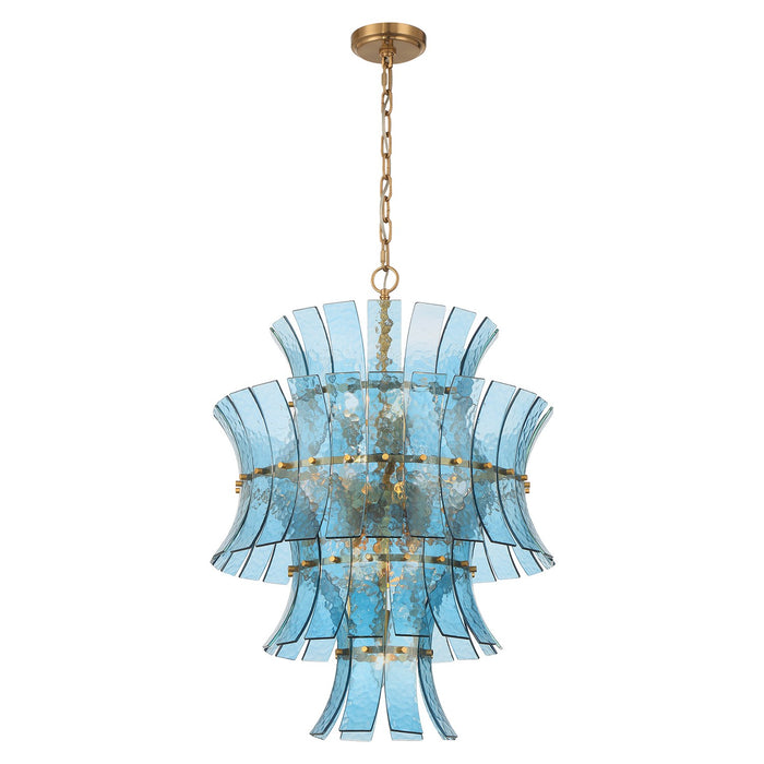Crystorama - ABI-2006-AG-BL - 13 Light Chandelier - Abigail - Aged Brass