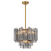 Crystorama - ADD-300-AG-SM - Four Light Mini Chandelier - Addis - Aged Brass