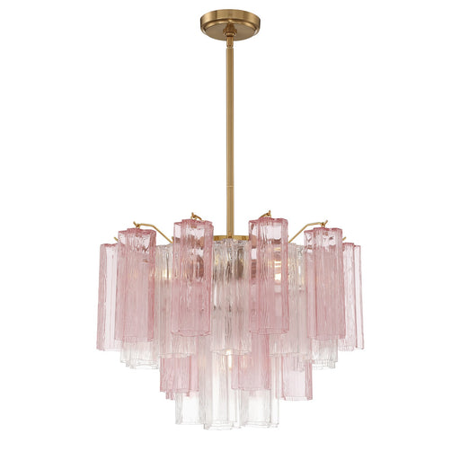 Addis Six Light Chandelier Aged Brass