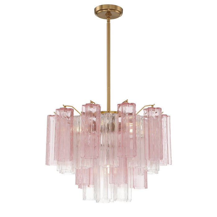 Crystorama - ADD-306-AG-SP - Six Light Chandelier - Addis - Aged Brass