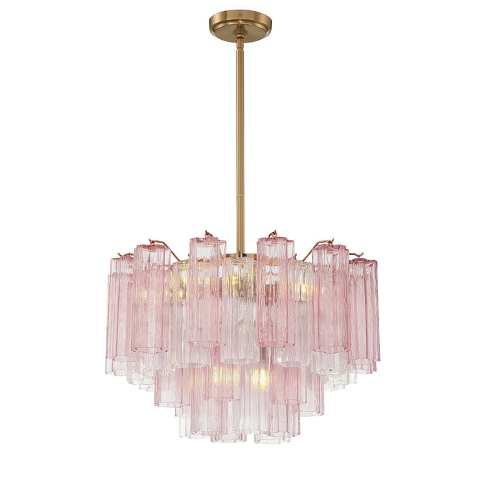 Crystorama - ADD-308-AG-SP - Nine Light Chandelier - Addis - Aged Brass