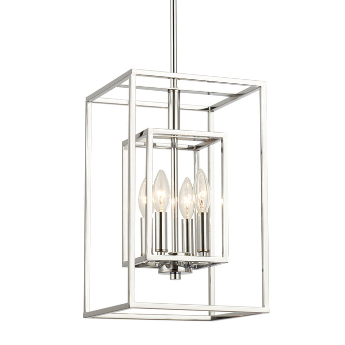 Crystorama - ED884114CH - Four Light Pendant - Kai - Polished Chrome