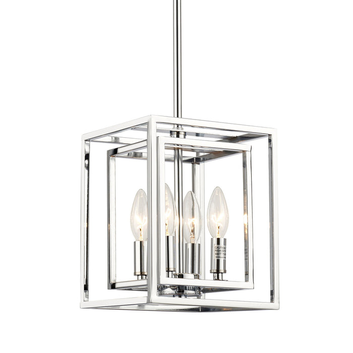Crystorama - ED884124CH - Four Light Pendant - Kai - Polished Chrome