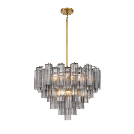 Addis 12 Light Chandelier Aged Brass