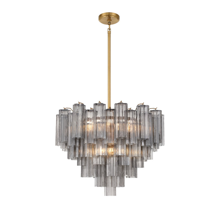 Crystorama - ADD-312-AG-SM - 12 Light Chandelier - Addis - Aged Brass