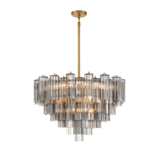 Addis 16 Light Chandelier Aged Brass