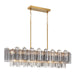 Crystorama - ADD-317-AG-SM - 14 Light Linear Chandelier - Addis - Aged Brass