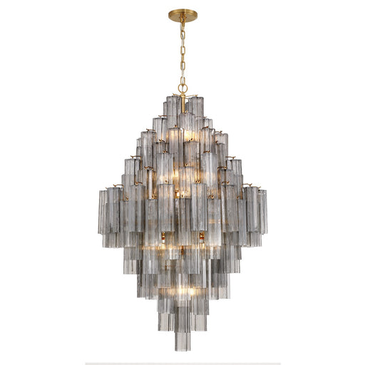 Addis 20 Light Chandelier Aged Brass