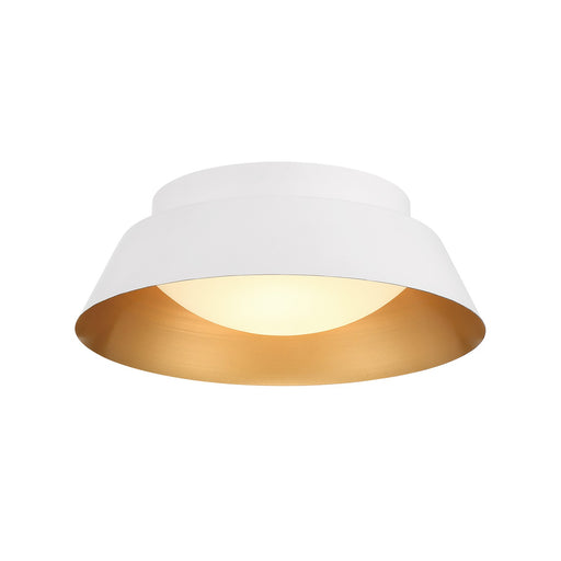 Donoven Two Light Flush Mount White + Gold