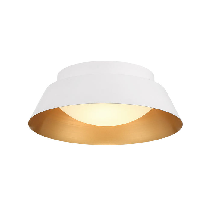 Crystorama - ED0552202WHGD - Two Light Flush Mount - Donoven - White + Gold