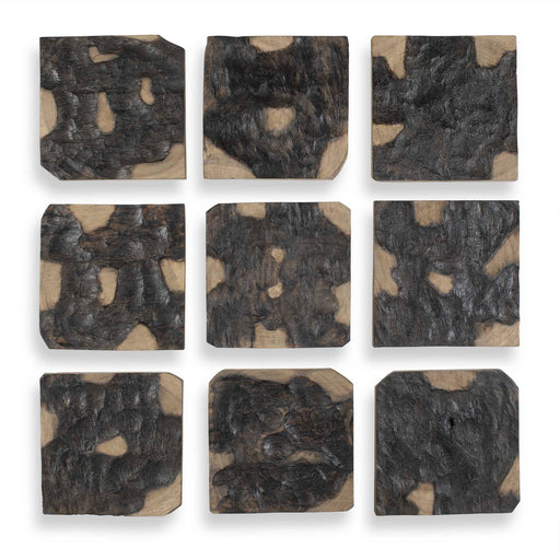 Ignite Wall Decor Set/9 Black And Natural