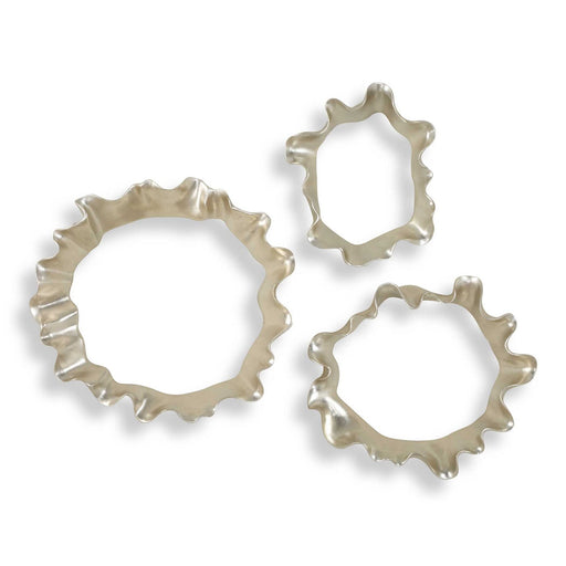 Ripple Effect Wall Art Silver Leaf