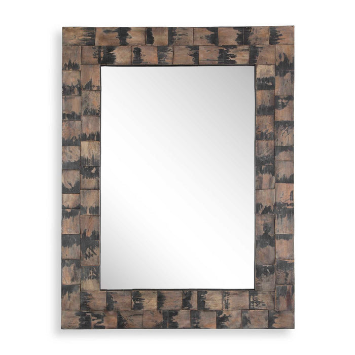 Uttermost - 08214 - Mirror - Burke - Weathered Black, Brushed Stain