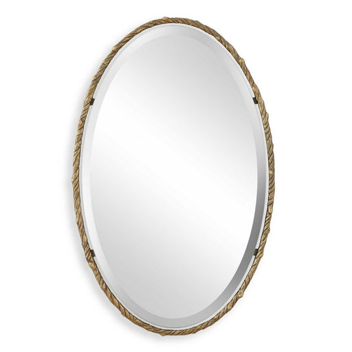 Twisted Branch Mirror Antiqued Gold