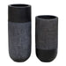 Uttermost - 17122 - Vases, Set/2 - Woven Shadow - Black Terracotta