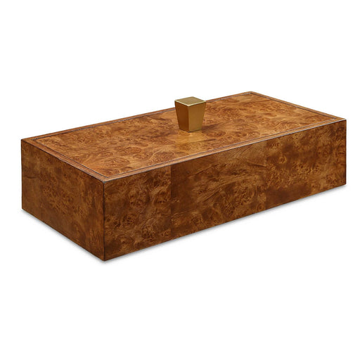 Burl Haven Box Antique Brass