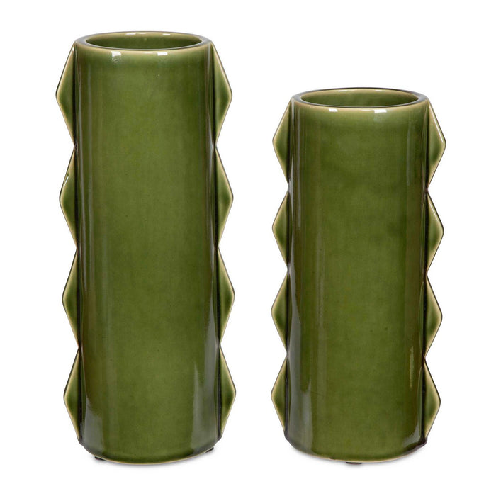 Uttermost - 18216 - Vases, Set/2 - Meander - Green Ceramic