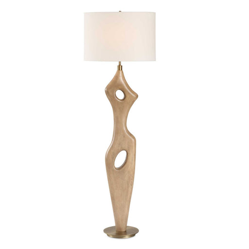 Almyra One Light Floor Lamp Antique Brass