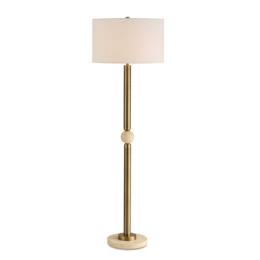 Hudson One Light Floor Lamp Gold Plated Steel