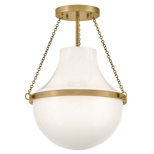 Collins LED Semi-Flush Mount Heritage Brass