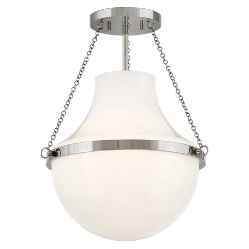 Collins LED Semi-Flush Mount Polished Nickel