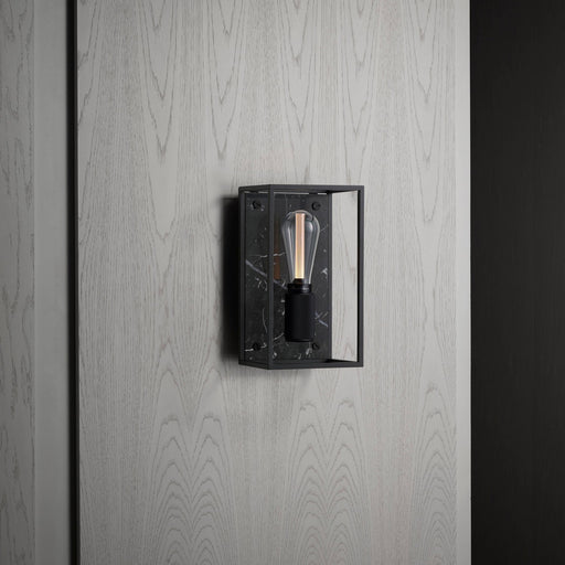 One Light Wall Sconce Black Marble