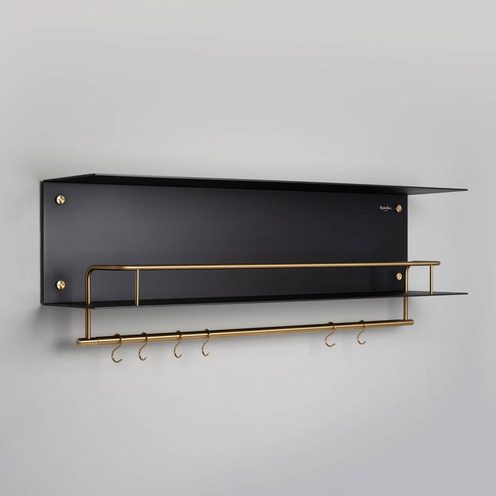 Buster + Punch - USV-061923 - Kitchen Hanger Shelf - Black / Brass
