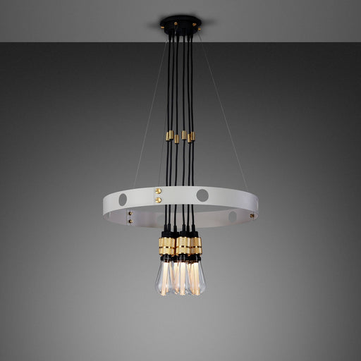 LED Chandelier Brass