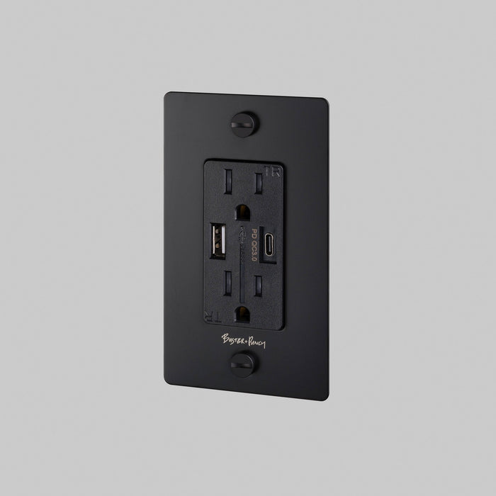Buster + Punch - NSK-023409 - Duplex Outlet - Black