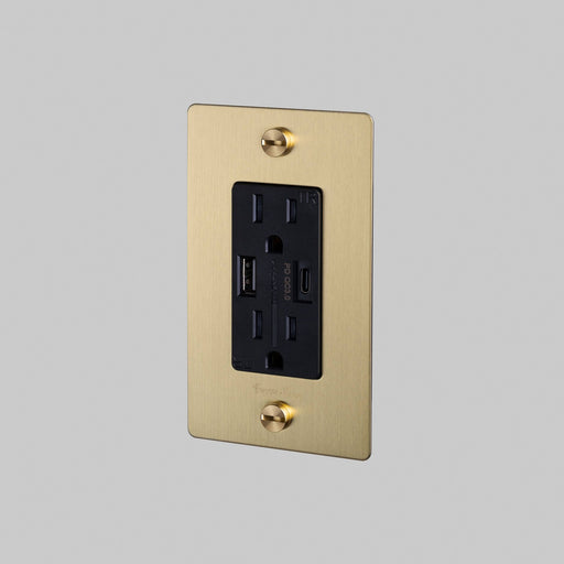 Duplex Outlet Brass