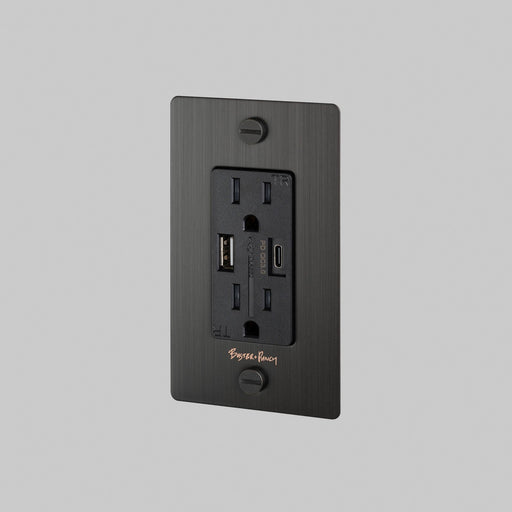 Duplex Outlet Smoked Bronze